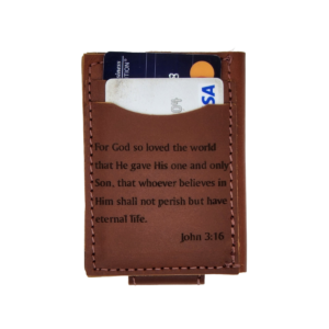 John 3:16 Laser Engraved Front Pocket Wallet