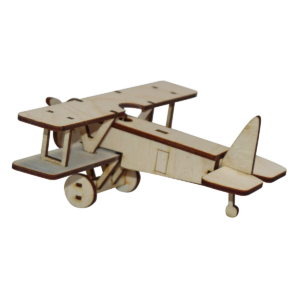 small wood bi-plane model kit
